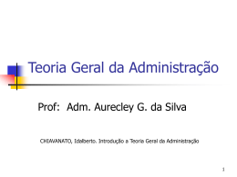 TGA - Teoria Geral da administração