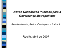 Temática do projeto da Região Metropolitana de Belo Horizonte