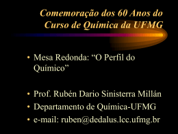 Comemoração dos 60 Anos do Curso de Química da UFMG