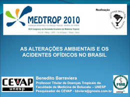 2-As alterações ambientais e os acidentes ofídicos no Brasil.