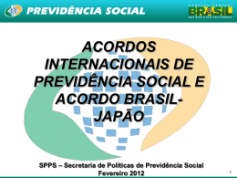 ACORDOS INTERNACIONAIS DE PREVIDÊNCIA SOCIAL E