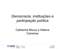 Democracia, instituições e participação política