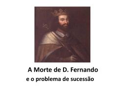 A Morte de D. Fernando e o Problema de sucessão
