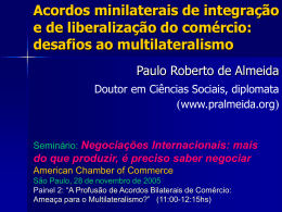 Minilateralismo - Paulo Roberto de Almeida