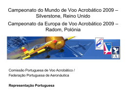 Apresentação Selecção 2009 - Federação Portuguesa de Aeronáutica