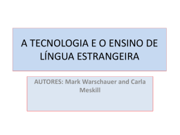 a tecnologia e o ensino de língua estrangeira