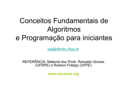 Conceitos Fundamentais de Algoritmos e Programação para