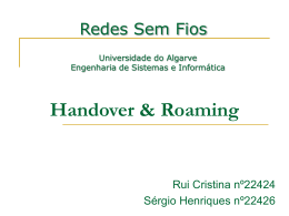 Handover & Roaming - Universidade do Algarve