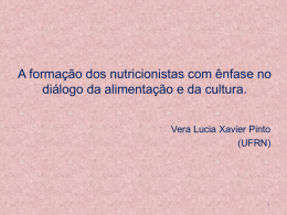 A Cultura na formação do nutricionista