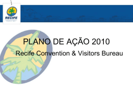 Captação de Eventos - Recife Convention & Visitors Bureau