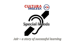 Special Needs - Cultura Inglesa