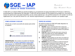 Sistema de Gestão Eclesiástica SGE – IAP