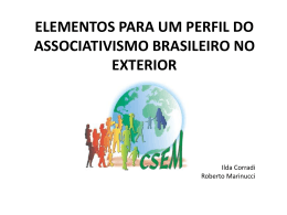 elementos para um perfil do associativismo brasileiro no