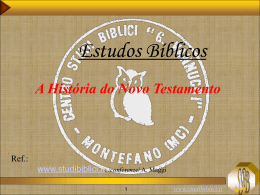 A História do Novo Testamento - Centro Studi Biblici "G. Vannucci"