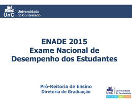 ENADE 2015 Exame Nacional de Desempenho dos Estudantes
