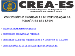 Concessões e Programas de Exploração da Rodovia - CREA-ES