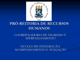 PRÓ-REITORIA DE RECURSOS HUMANOS