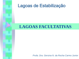 Lagoas facultativas - Departamento de Engenharia Ambiental