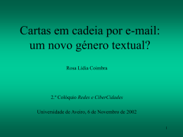 Rosa Lídia Coimbra, Universidade de Aveiro, Portugal