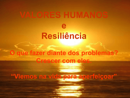 Resiliencia - Projeto Valores Humanos