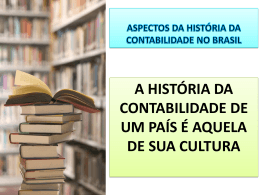 Aspectos da História Contábil Brasileira