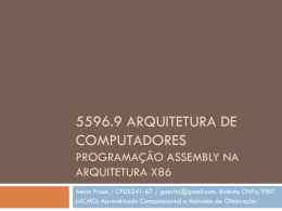 5596.9 arquitetura de computadores programação