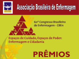 Prêmios - Associação Brasileira de Enfermagem