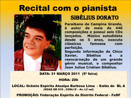 Recital com o pianista - Grêmio Espírita Atualpa Barbosa Lima