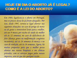 Argumentos sobre o Aborto