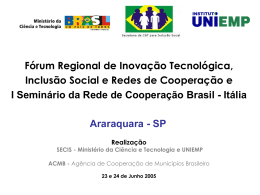 Regiões de Governo de Rio Claro, São Carlos e Araraquara