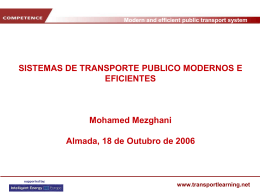 Modern and efficient public transport system www.transportlearning