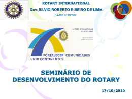 ROTARY INTERNATIONAL Gov. SILVIO ROBERTO