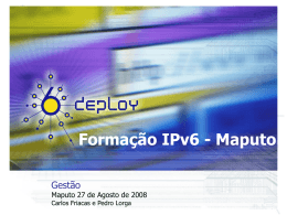 Gestão - Formação IPv6