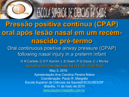 Oral continuous positive airway pressure (CPAP) following nasal