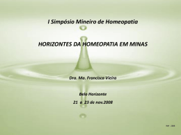 Slide 1 - Serviço Phýsis de Homeopatia