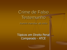 Aula_Falso_Testemunho - Acadêmico de Direito da FGV