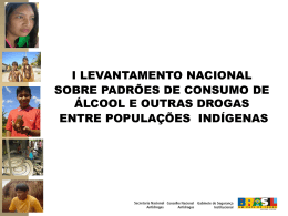 Consumo de álcool nas comunidades indígenas – apresentação
