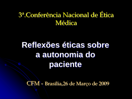 Dr. José Siqueira - Reflexões éticas sobre a autonomia do paciente