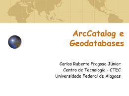 Geodatabase - Universidade Federal de Alagoas