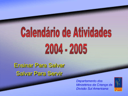 Calendário de Atividades 2004