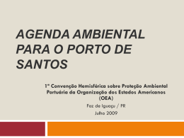 Agenda Ambiental para o Porto de Santos