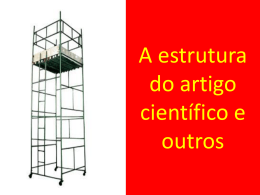 A estrutura do artigo científico - Universidade Castelo Branco