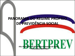 PANORAMA DO REGIME PRÓPRIO DE