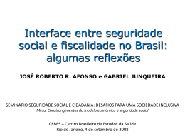 Interface entre seguridade social e fiscalidade no Brasil