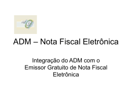ADM – Nota Fiscal Eletrônica