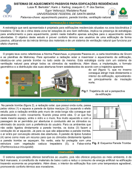 sistemas de aquecimento passivos para edificações residênciais