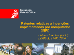 Patentes relativas a invenções implementadas por computador