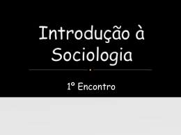 Introdução à Sociologia