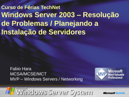 Windows Server 2003 - Center