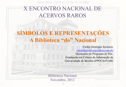 Símbolos e representações a Biblioteca do Nacional